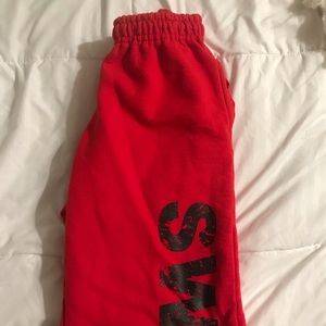 Red swim sweatpant